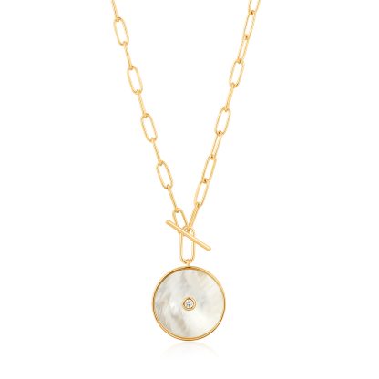 Mother of pearl t-bar necklace