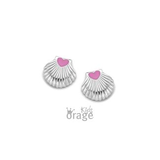 Oorringen Schelp Roze