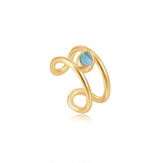 Tidal Turquoise mini hoop earrings