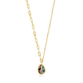 Tidal Abalone Mixed Link Necklace