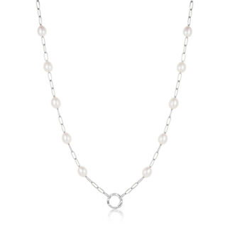 Silver Pearl Chain Charm