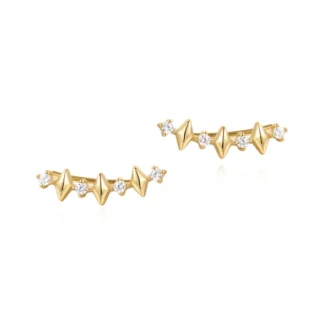 Zoom Goudkleurige Multi Sparkle Climber Studs